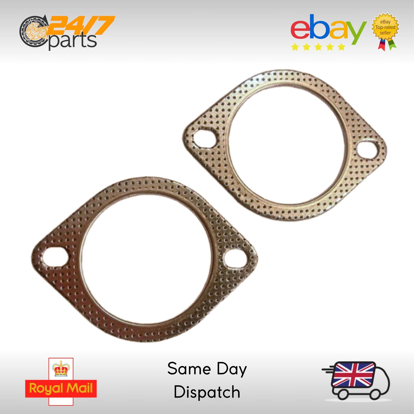 Ford Focus ST RS 2 x 3" Inch Exhaust Flange Gasket Pair ST225 05-12