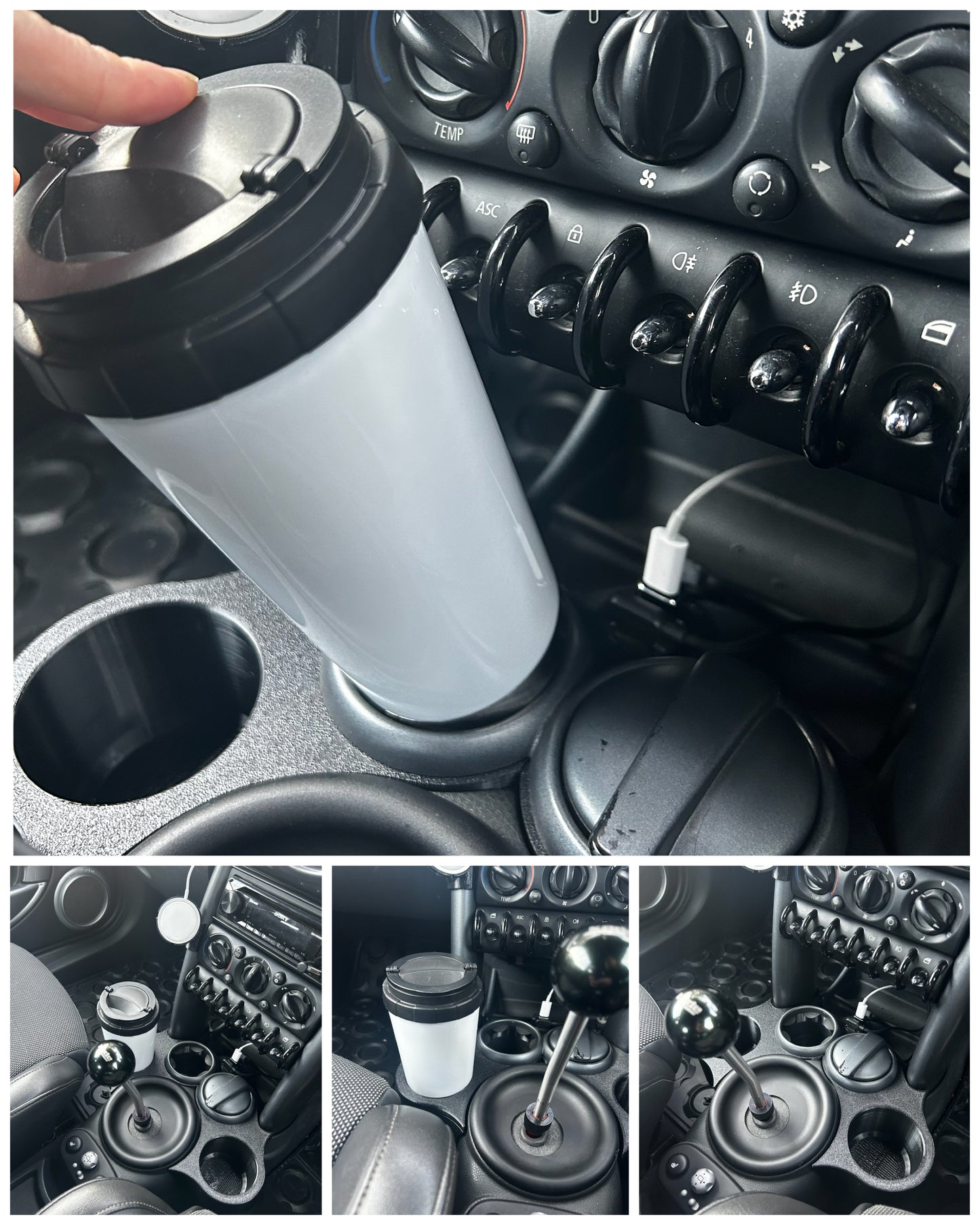 Mini Cooper Double Cup Holders R50 R52 R53 JCW S Works