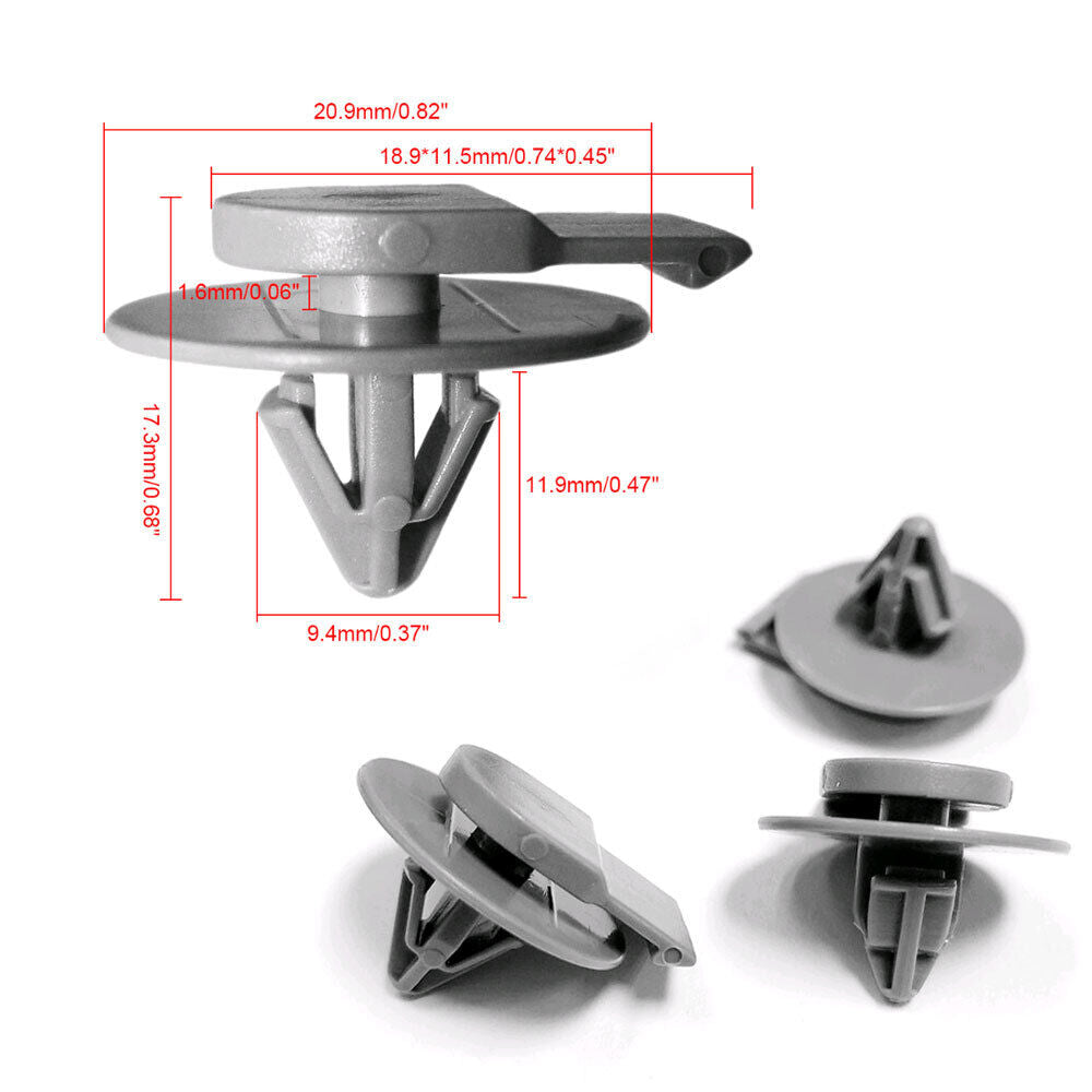 10x Grey Wheel Arch Trim Clips for Mini Gen 2 R55 R56 R57 R58 R59 Cooper S JCW
