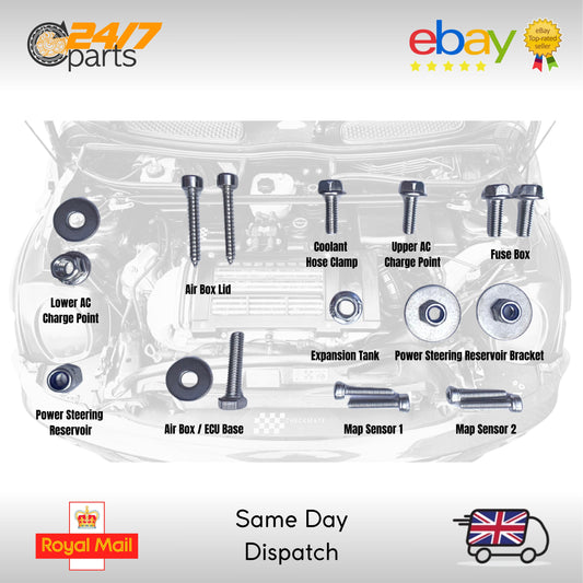 Mini Cooper S R52 | R53 | W11B16A Stainless Steel Engine Bay Accessory Bolt Set