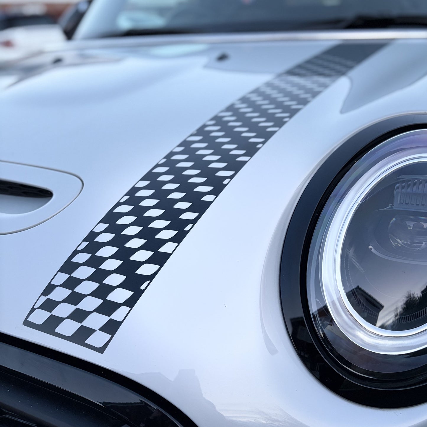 Bonnet Stripes for MINI Cooper F55 F56 F57 One S JCW | Cast Vinyl Hood Decals Graphics | Gloss or Matte Finish Set
