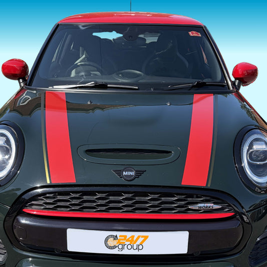 Bonnet Stripes Fits MINI Cooper F55 F56 F57 One S JCW Hood Decals Vinyl Graphics