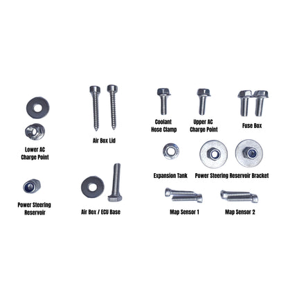 Mini Cooper S R52 | R53 | W11B16A Stainless Steel Engine Bay Accessory Bolt Set
