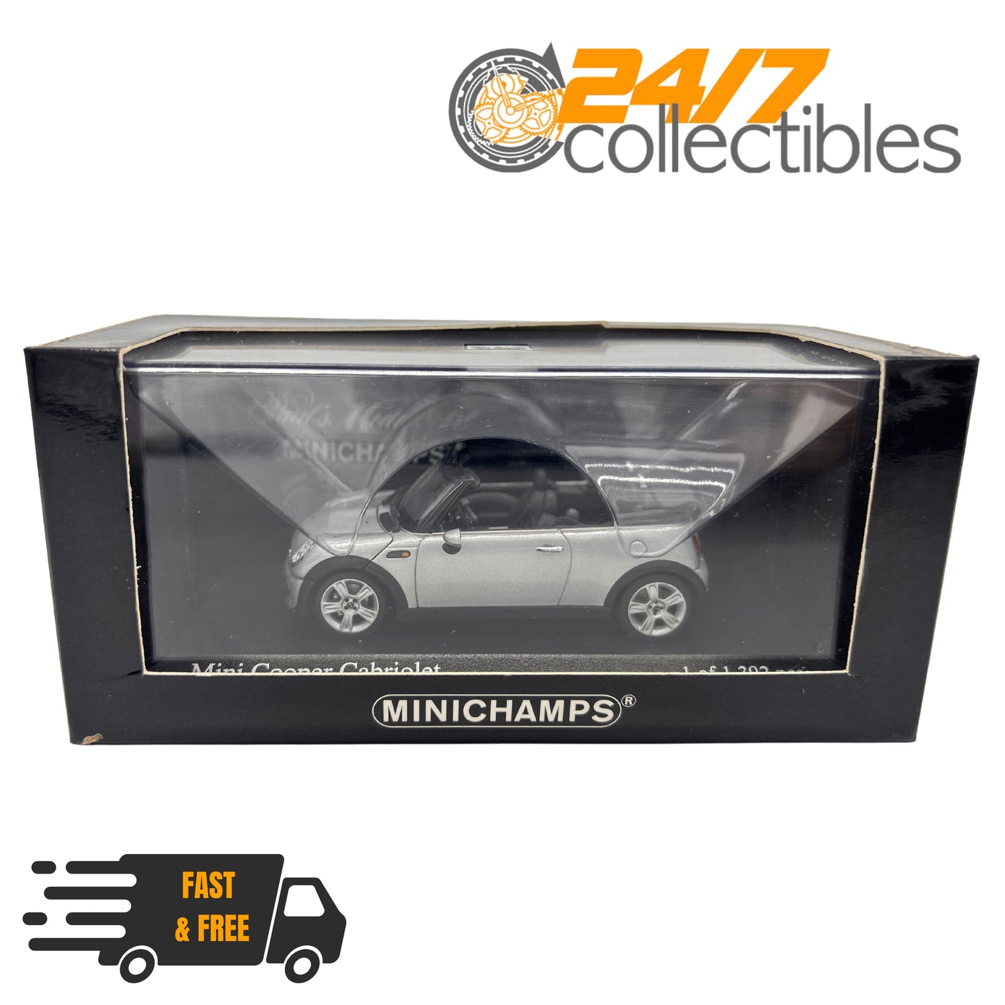 Minichamps 1/43 Scale 2004 Mini Cooper Cabriolet R52 Pure Silver