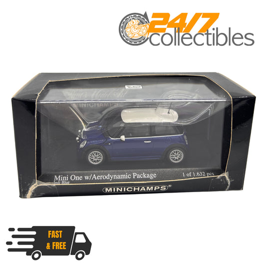 Minichamps 1/43 Scale 2002 Mini One with Aero Package R50 Indi Blue