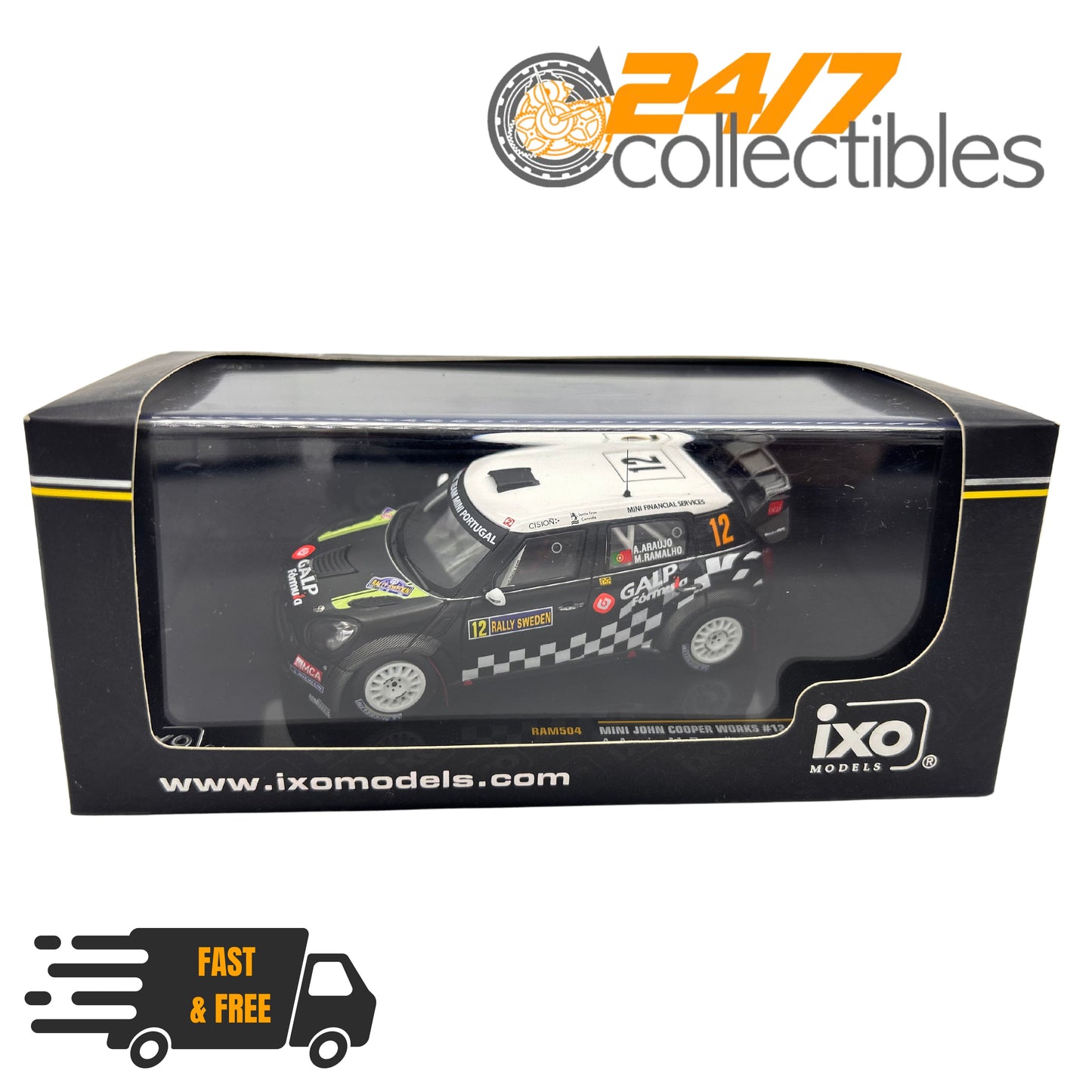 IXO 1/43 Scale Mini John Cooper Works #12 Rally Sweden 2012 Countryman R60