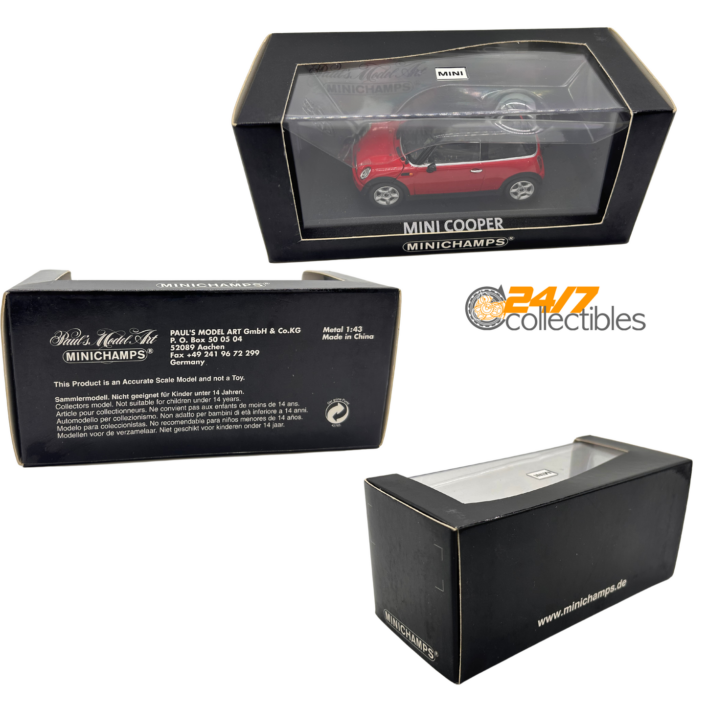 Minichamps 1/43 Scale 2002 Mini Cooper R50 Chili Red