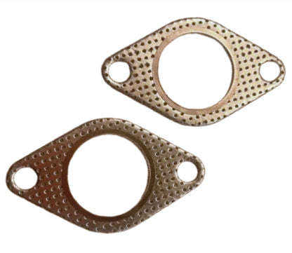 2 x 1.75" Inch 45mm Exhaust Gasket with Fire Ring | HIGH QUALITY | 2 Bolt Hole