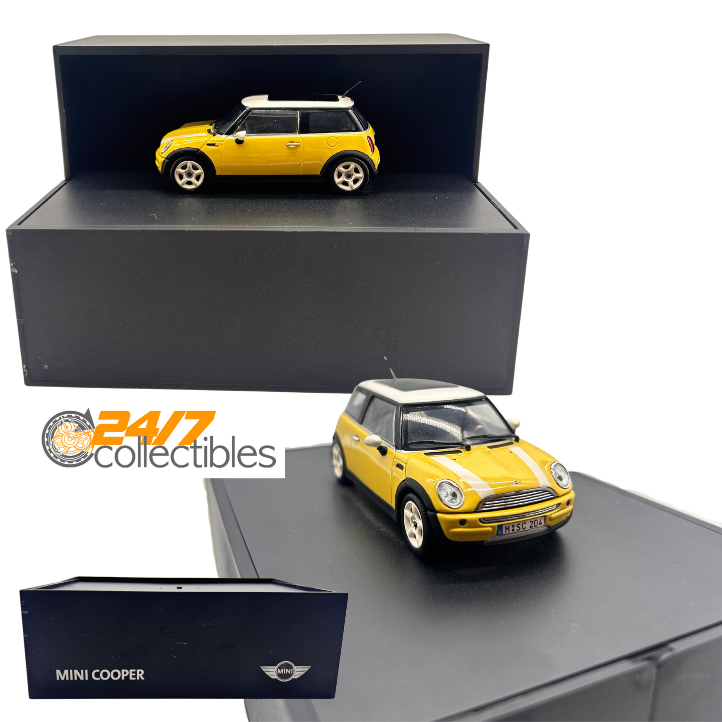 Minichamps 1/43 Scale 2001 Mini Cooper R50 Liquid Yellow Dealer Model