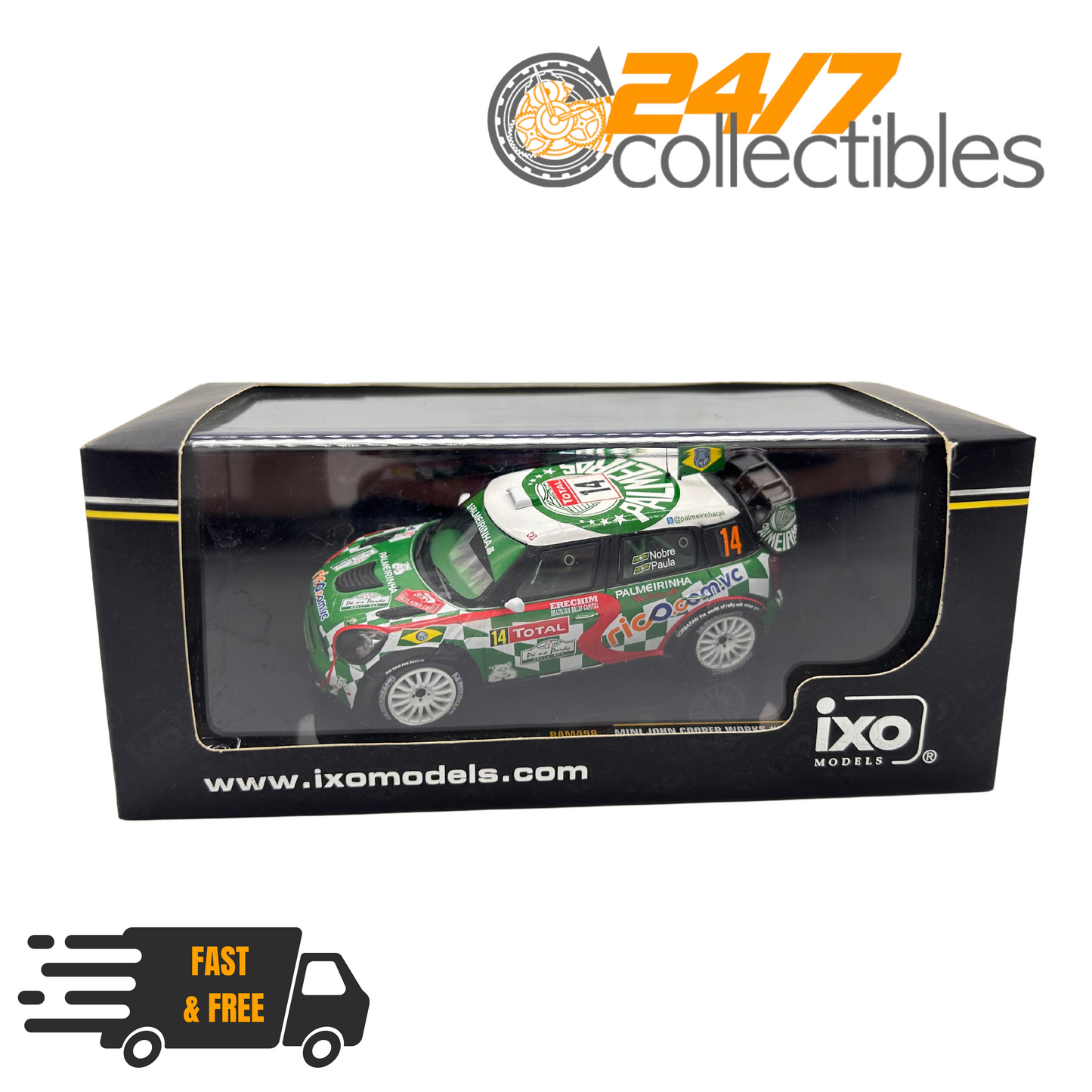 IXO 1/43 Scale Mini John Cooper Works #14 Rally Monte Carlo 2012 Countryman R60