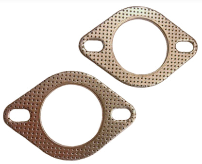 2 x 2.16" Inch 55mm Exhaust Gasket with Fire Ring | HIGH QUALITY | 2 Bolt Hole