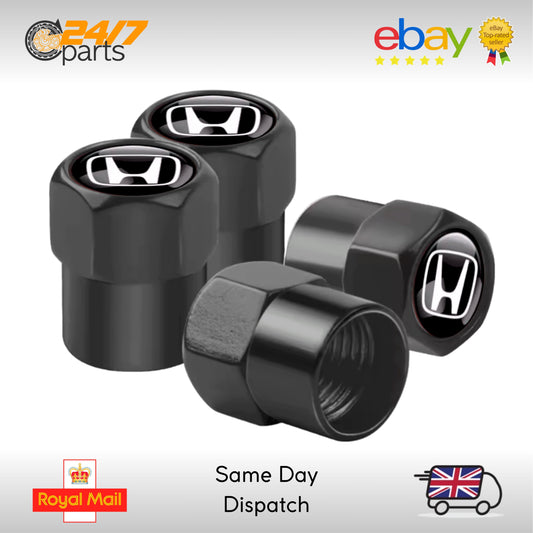 Valve Stem Dust Caps | Black Metal | fits Honda E CR-V HR-V ZR-V E:NY1