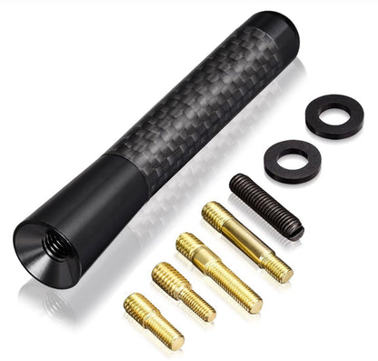 Short Stubby Black Carbon Fibre Bee Sting Aerial 8cm 3 inch 3" Antenna Ariel