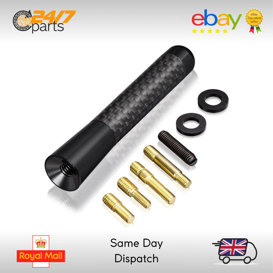 Short Stubby Black Carbon Fibre Bee Sting Aerial 8cm 3 inch 3" Antenna Ariel