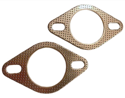2 x 2.5" Inch 63mm Exhaust Gasket with Fire Ring | HIGH QUALITY | 2 Bolt Hole