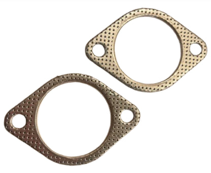 2 x 2.75" Inch 70mm Exhaust Gasket with Fire Ring | HIGH QUALITY | 2 Bolt Hole