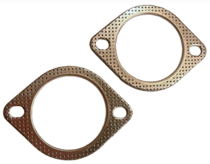 2 x 3" Inch 76mm Exhaust Gasket with Fire Ring | HIGH QUALITY | 2 Bolt Hole