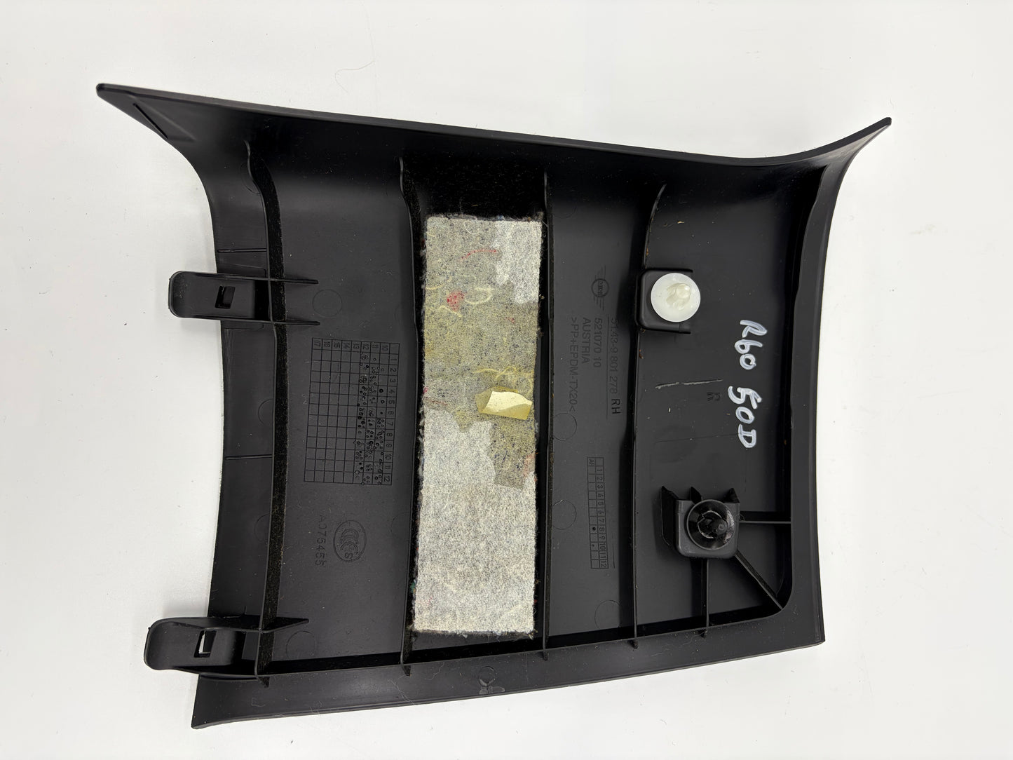 MINI Countryman R60 Rear Right Interior D Pillar Trim Panel O/S Black 9801278