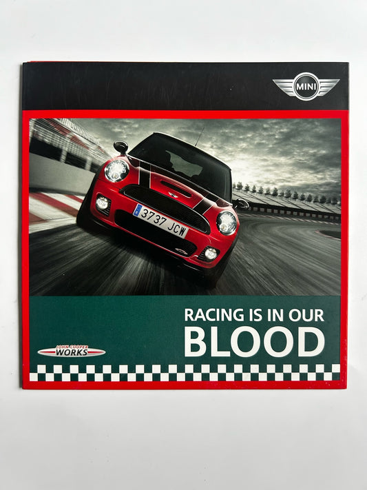 Mini Cooper Racing is in our Blood JCW Jan 08 Leaflet R56 S Works RARE