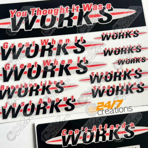 Gen 1 MINI Prank JCW Decal Kit John Cooper Works S R50 R52 R53