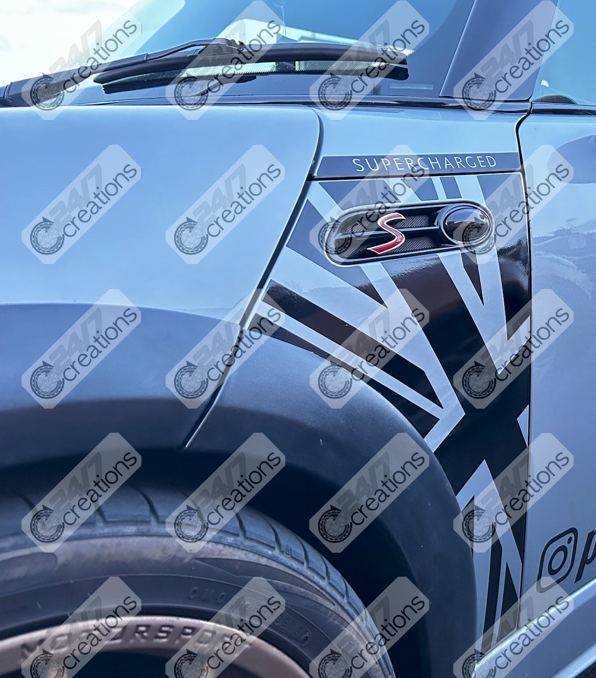 Mini Jcw R52 Wing Mini Cooper Union Jack Wing Decals R50 R52 R53 JCW S Works – 247 Group UK