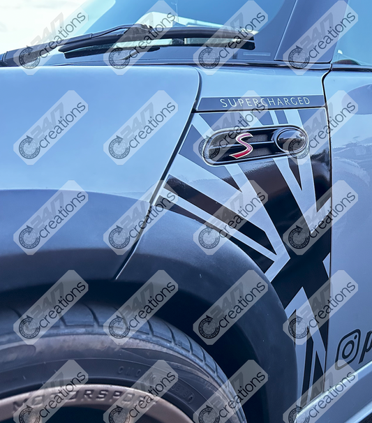 Mini Cooper Union Jack Wing Decals R50 R52 R53 JCW S Works