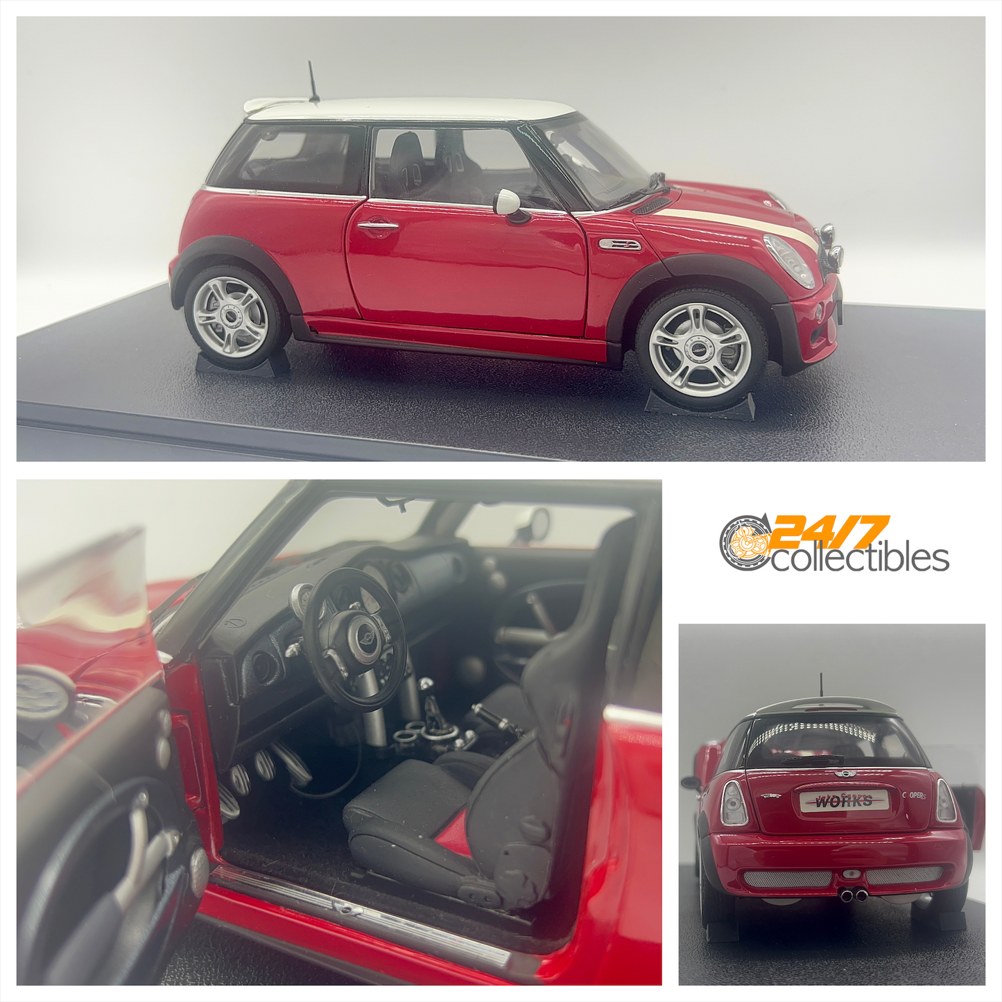 Kyosho 1/18 Scale Mini Cooper S JCW R53 Chili Red Dealer Model RARE XMAS Gift