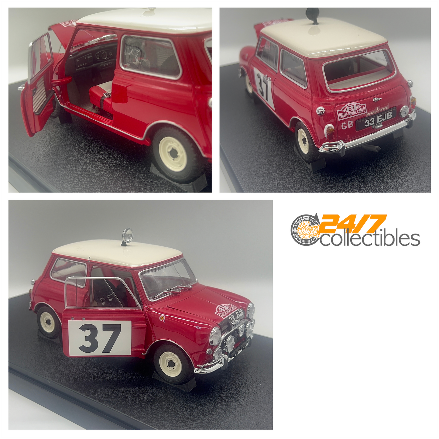 Kyosho 1/18 Scale Morris Mini Cooper S 1964 Monte Carlo #37 Paddy Hopkirk 08102A