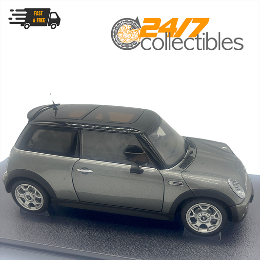 Kyosho 1/18 Scale Mini Cooper S R53 Dark Silver Dealer Model RARE XMAS Gift