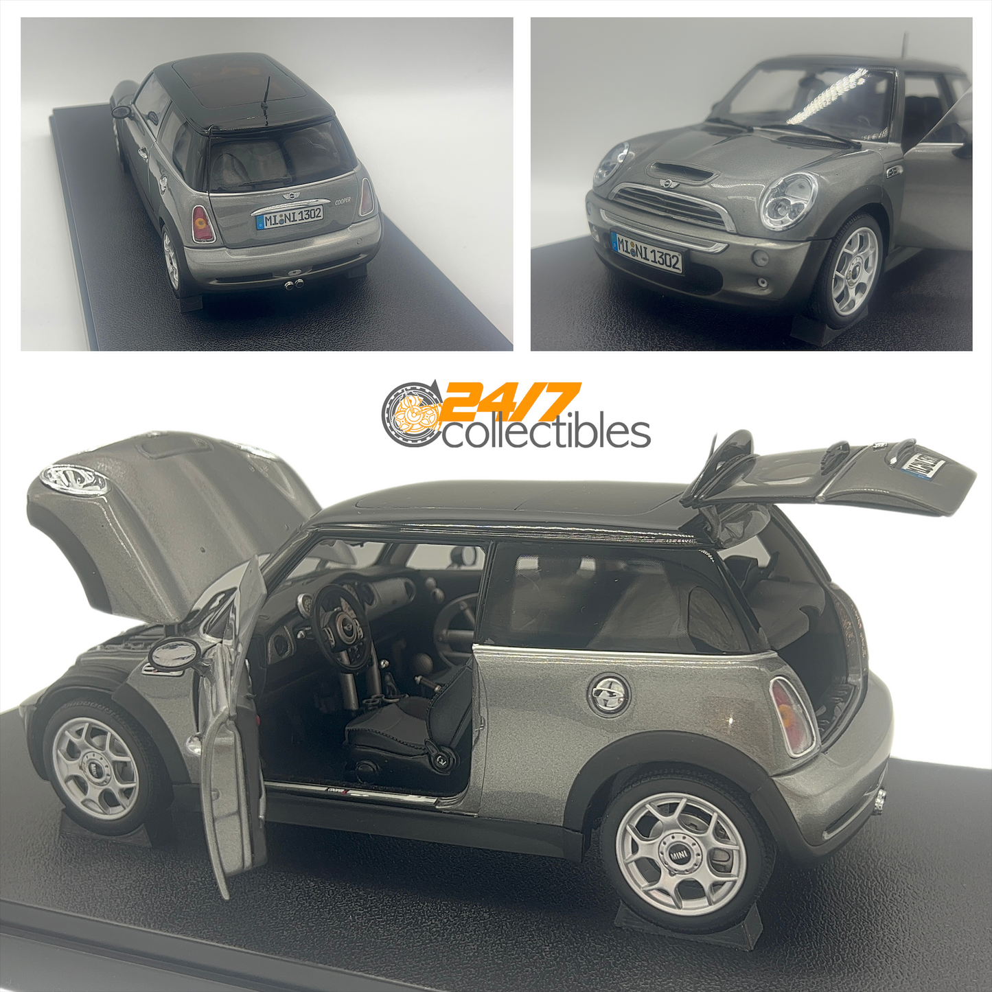 Kyosho 1/18 Scale Mini Cooper S R53 Dark Silver Dealer Model RARE XMAS Gift