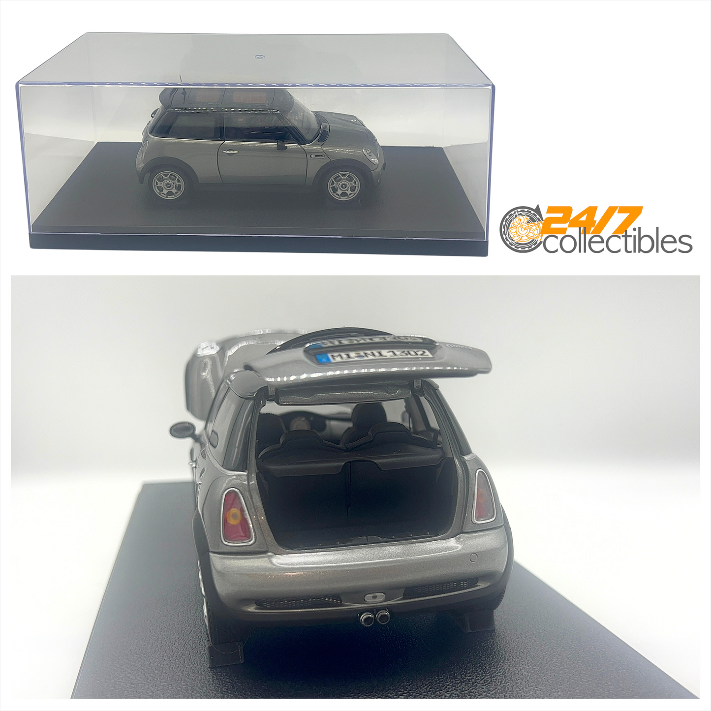 Kyosho 1/18 Scale Mini Cooper S R53 Dark Silver Dealer Model RARE XMAS Gift