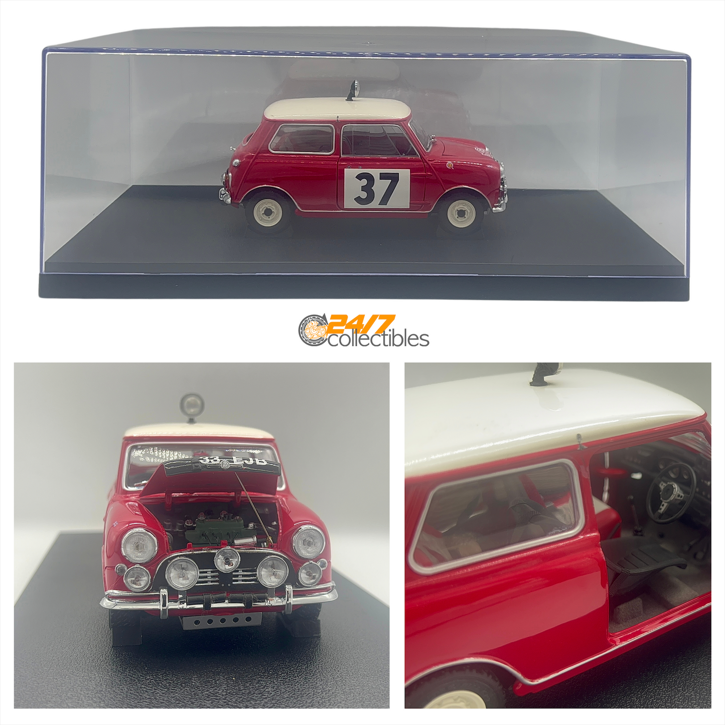 Kyosho 1/18 Scale Morris Mini Cooper S 1964 Monte Carlo #37 Paddy Hopkirk 08102A