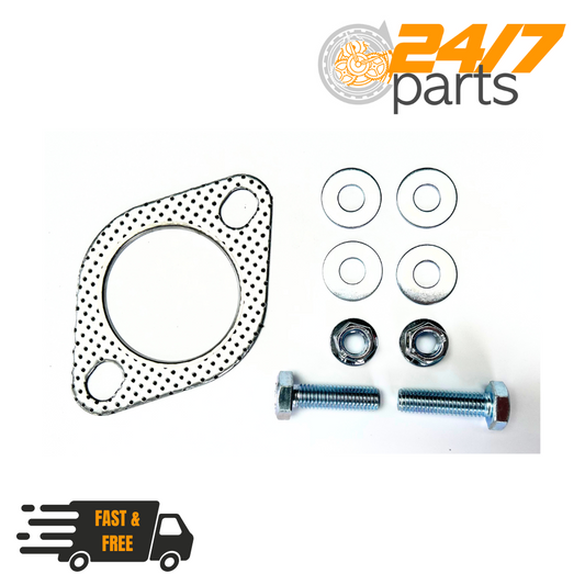 2.16" Inch 55mm Exhaust Flange Gasket & Bolt Kit Set