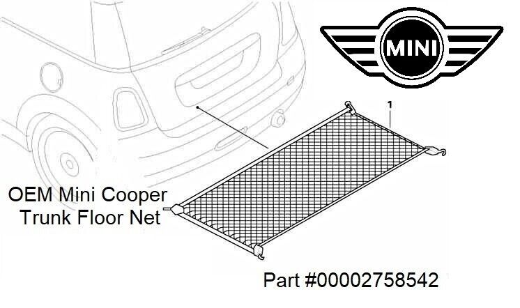 NEW Genuine Mini Cooper R56 Cargo Storage Boot Nets - R53 S JCW Works