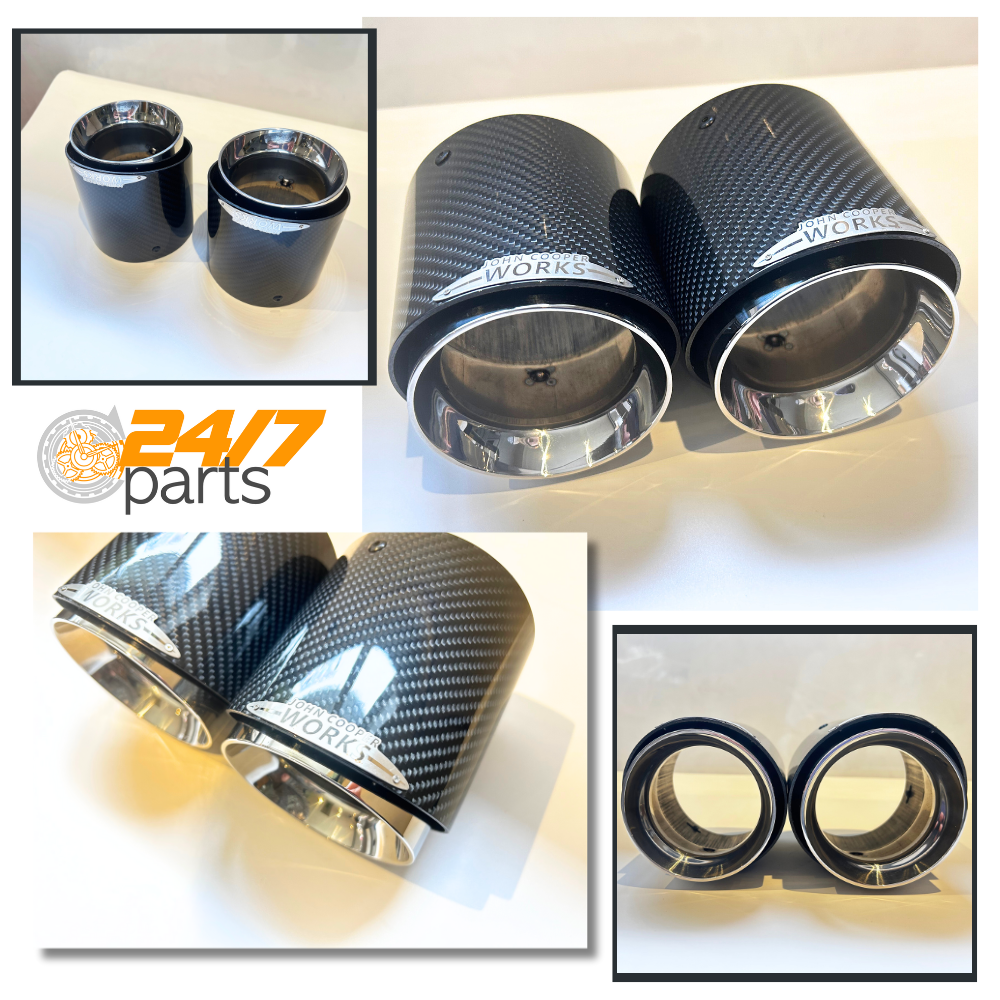 MINI JCW Style Exhaust Tips (Pair) Carbon Fibre F54 F60 John Cooper Works