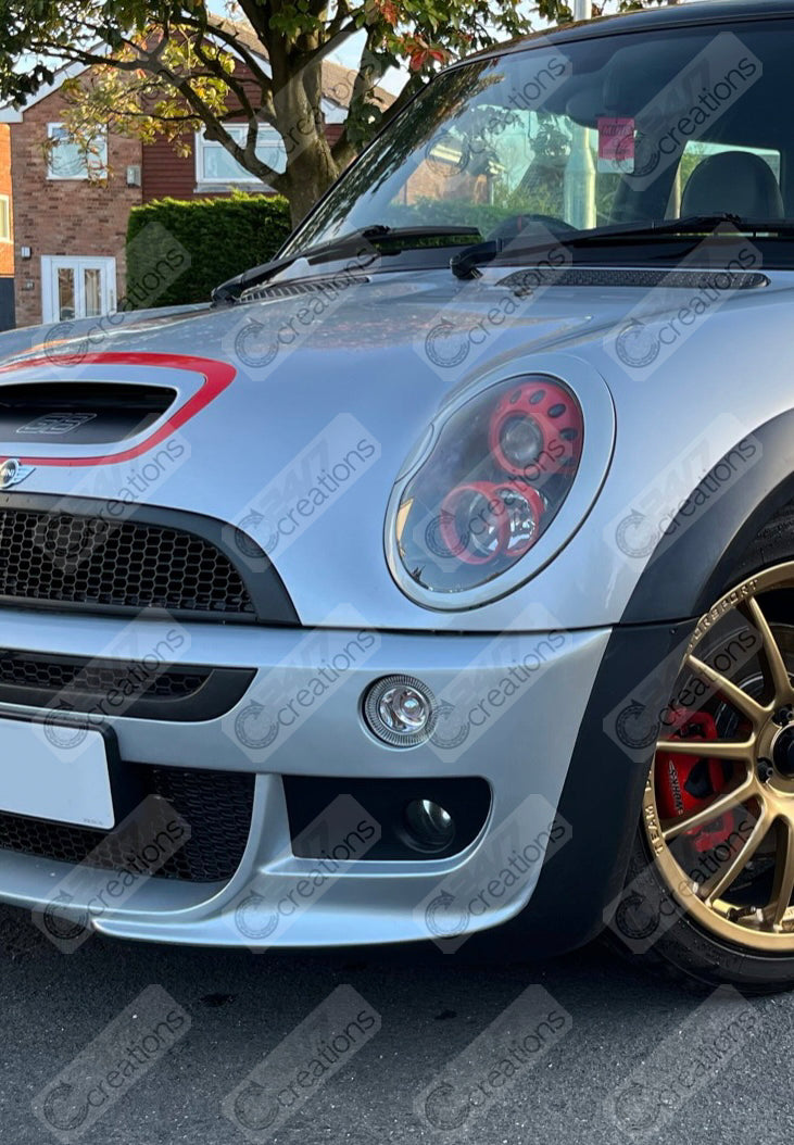 Mini Cooper Aero Front Bumper Spot Light Surround Decal R50 R52 R53 S JCW Works